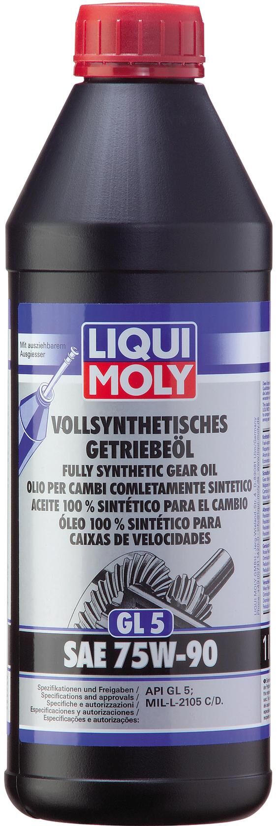 Liqui moly transmission oil gl5 getroel 75w90 gl5 1l lm