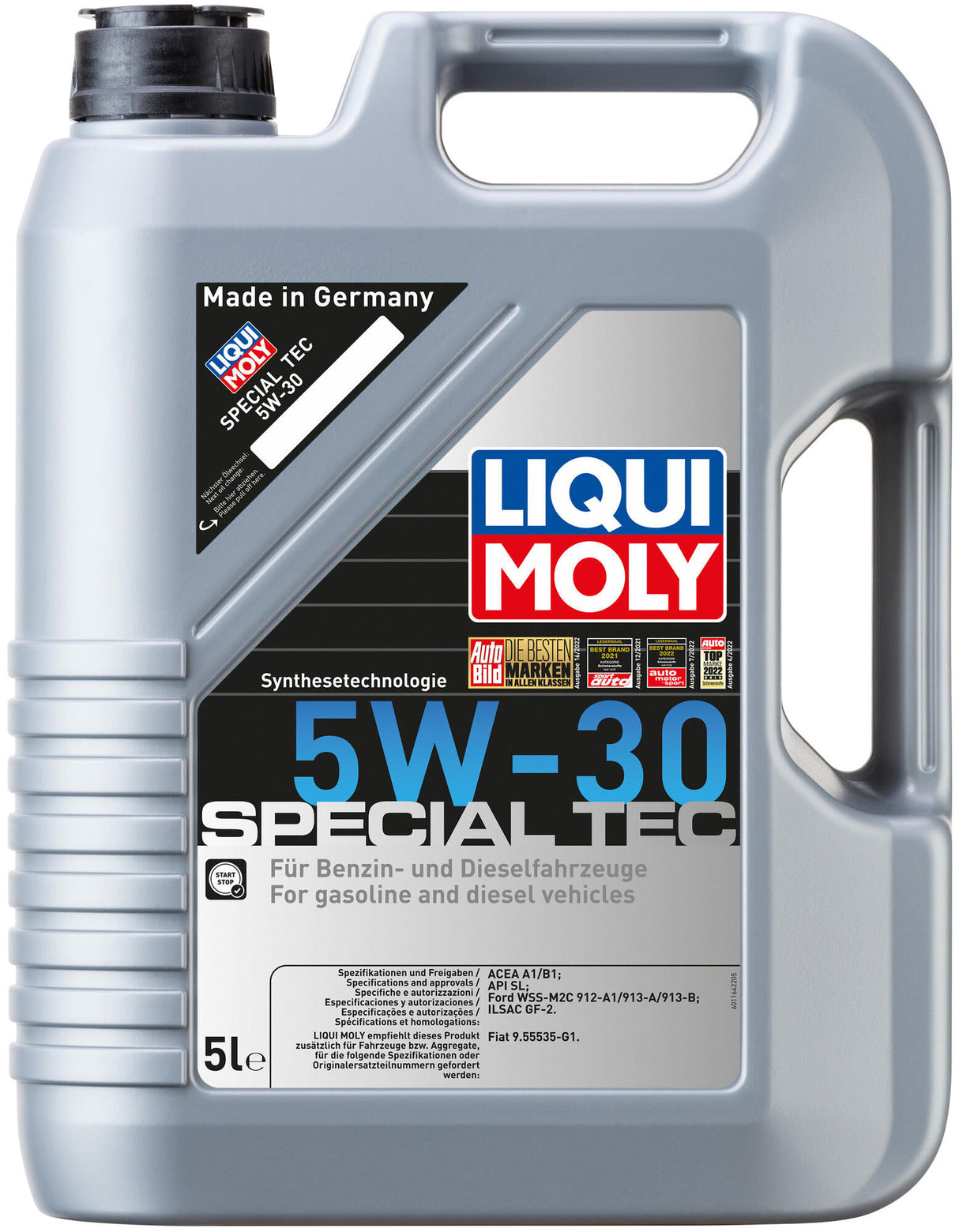 Liqui moly special tec motor oil special tec 5w-30 5l motor oil