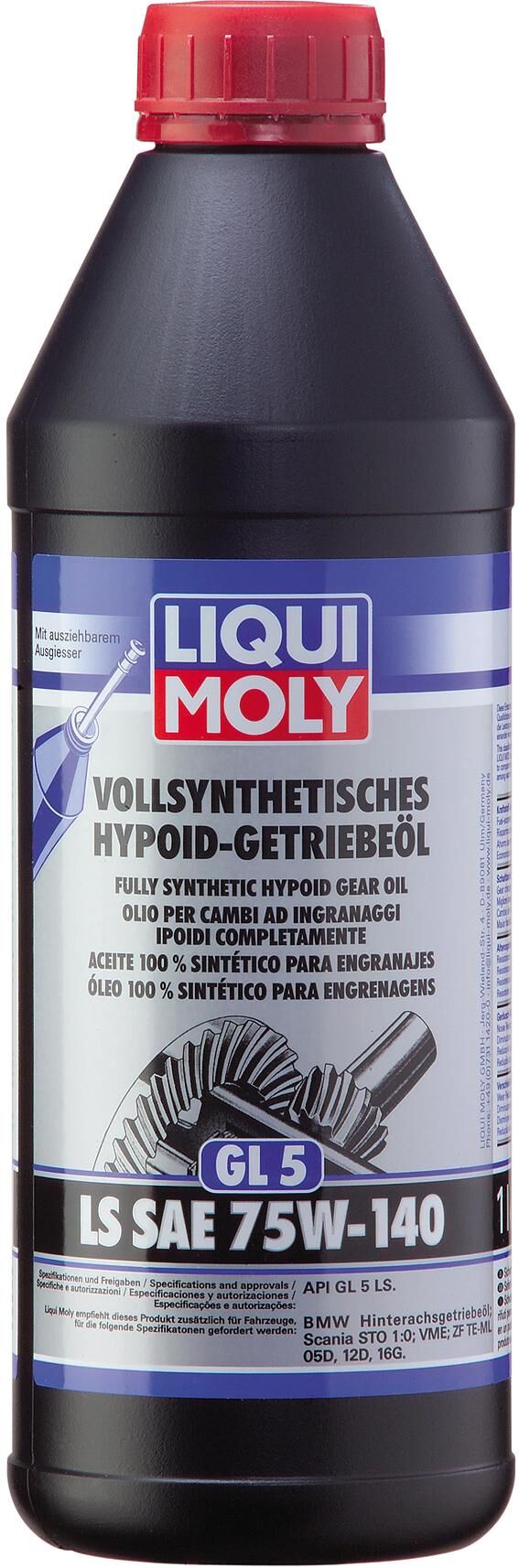 Liqui moly transmission oil gl5 gear oil gl5 ls 1ltr. 75w-140