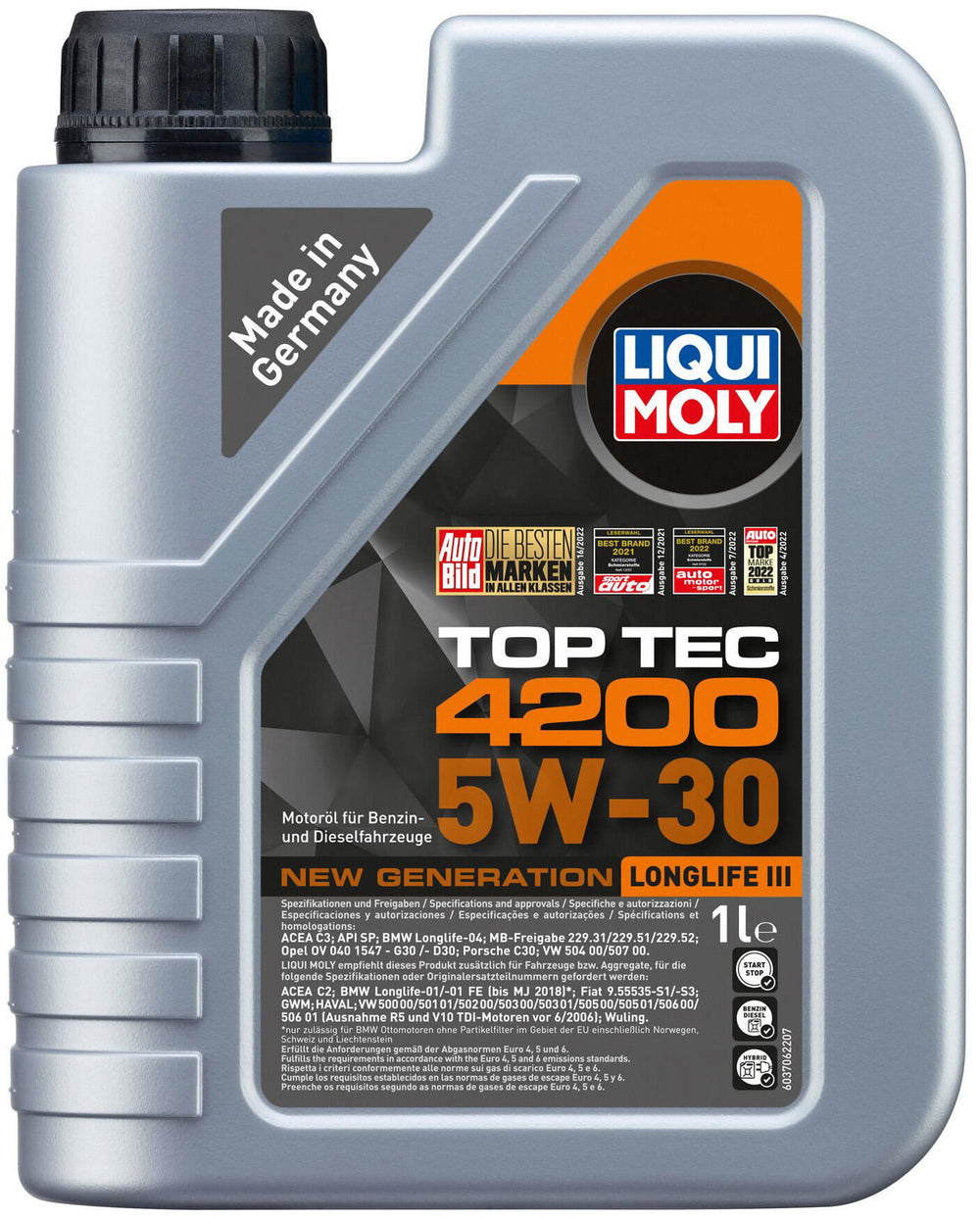 Liqui moly motor oil top tec 4200 new generation. top tech 4200 5w-30 1l motor oil