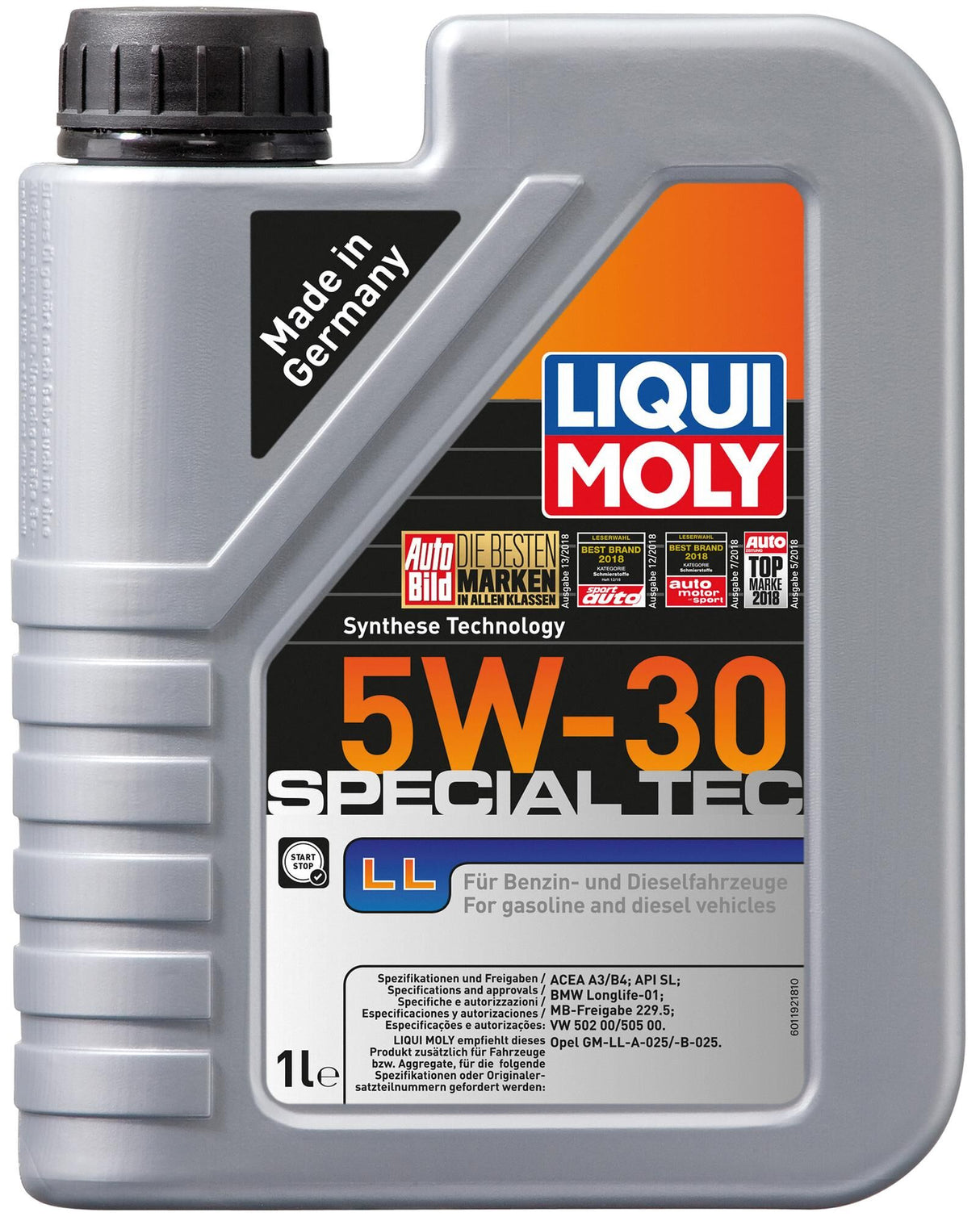 Liqui moly variklinė alyva speciali tec ll speciali tec ll 5w-30 1l variklinė alyva