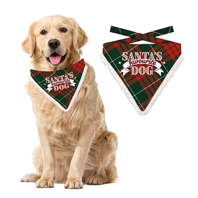 Beaucoup de cadeaux Bandana de Noël Chien préféré du Père Noël diamant rouge vert