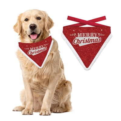 Beaucoup de cadeaux bandana de Noël joyeux Noël paillettes rouge