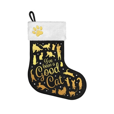 Plenty gifts Christmas stocking I've been a good cat black