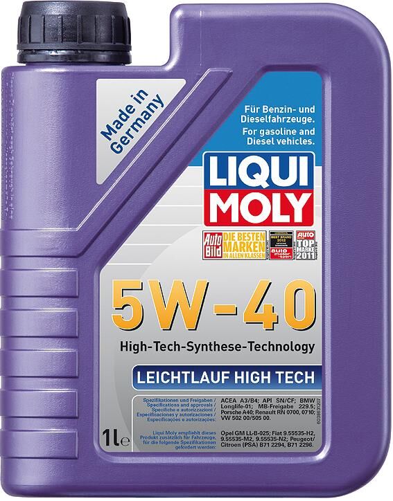Liqui moly motor oil leichtlauf high tech ll high tech 5w-40 dose 1l