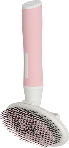 Zolux Anah slicker brush soft retractable pink white