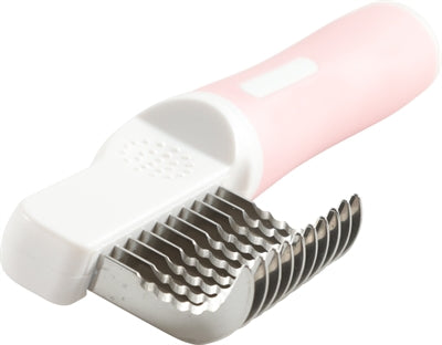 Zolux Anah detangling comb 10 blades pink white
