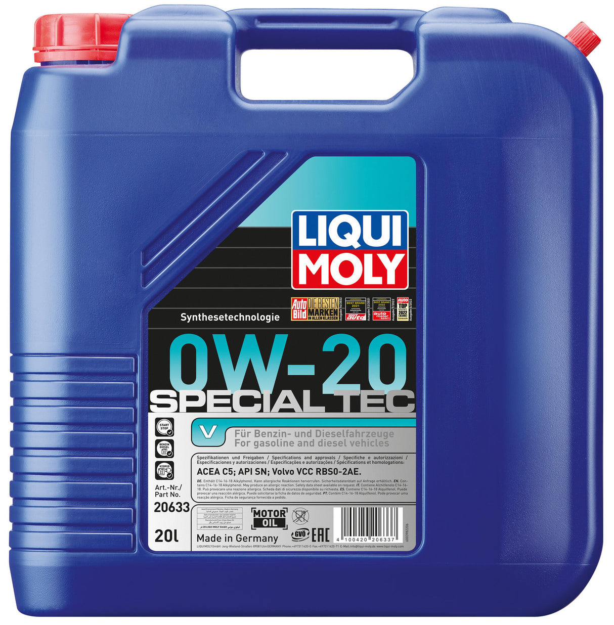 Liqui moly motorolie special tec v special tec v 20 l 0w-20
