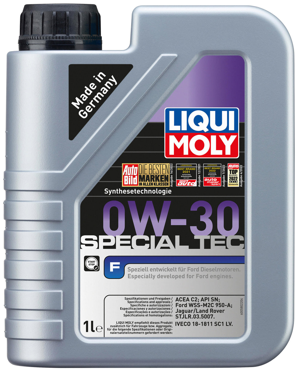 Liqui moly motor oil special tec f . special tec f 0w-30 1ltr.