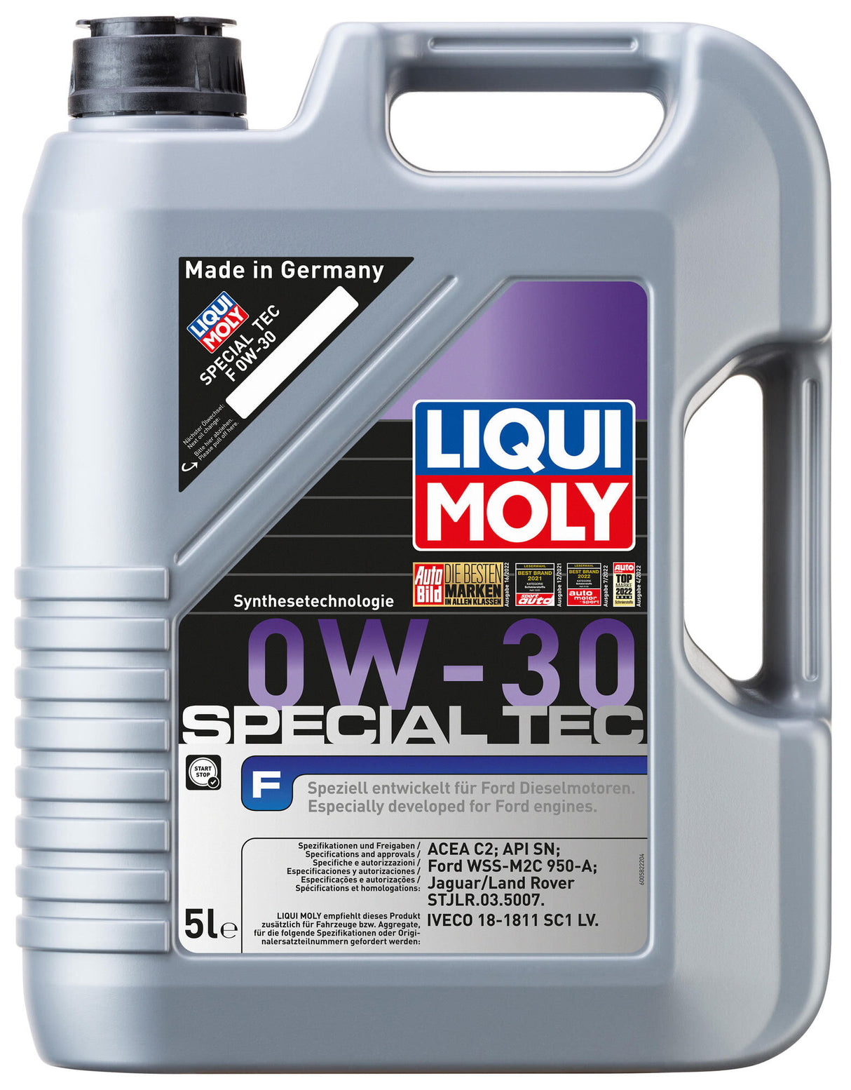 Liqui moly motor oil special tec f . special tec f 0w-30 5ltr.