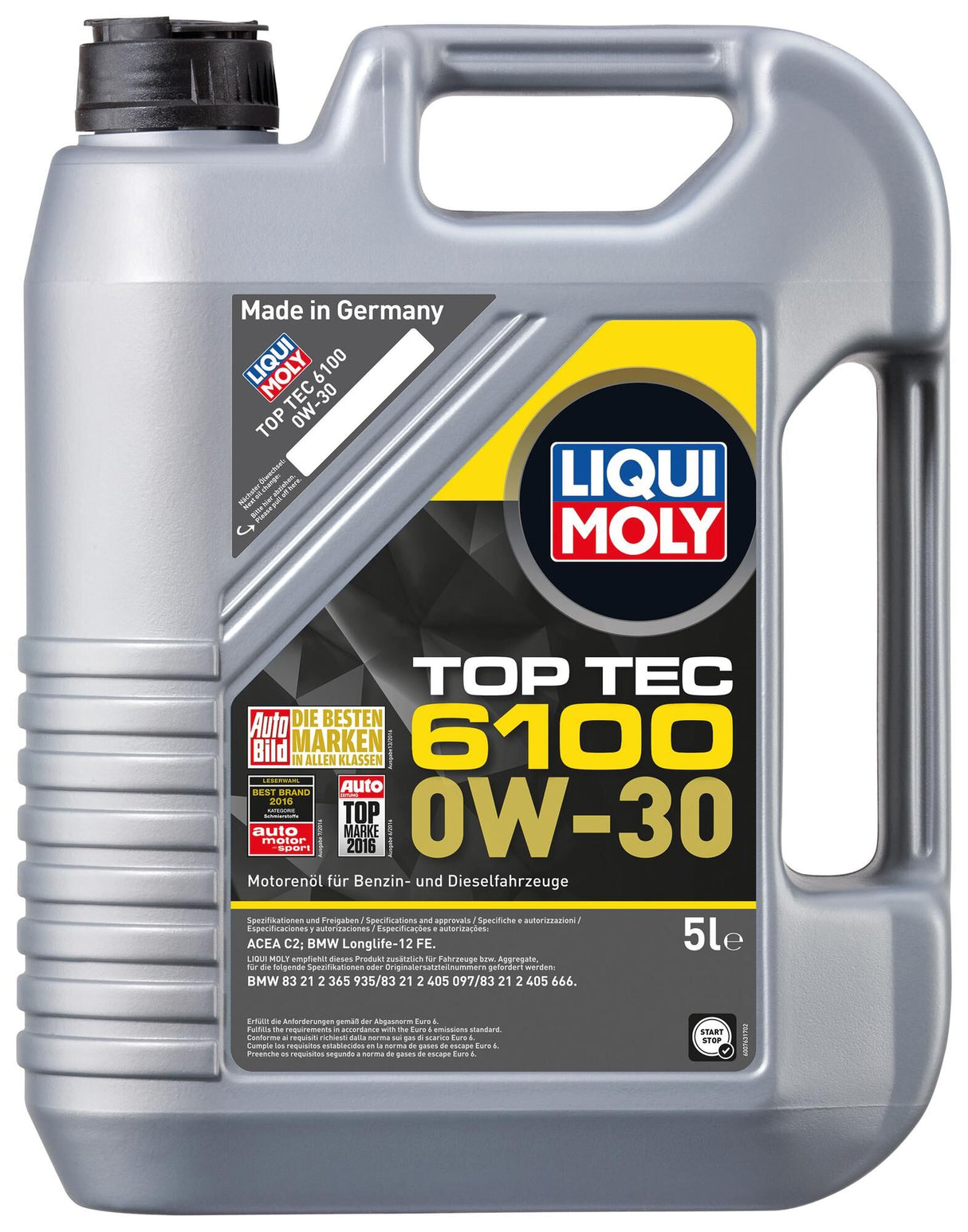 Liqui moly motor oil top tec 6100. oil top tec 6100 5l 0w-30