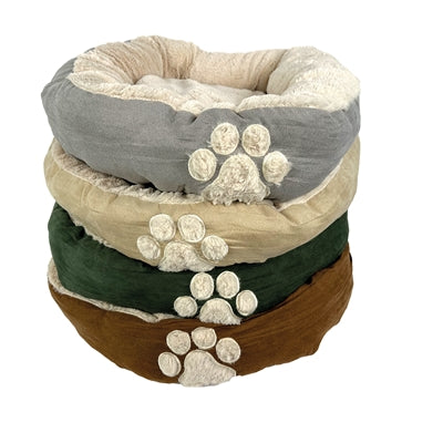 Hugs dog bed oval leaf green