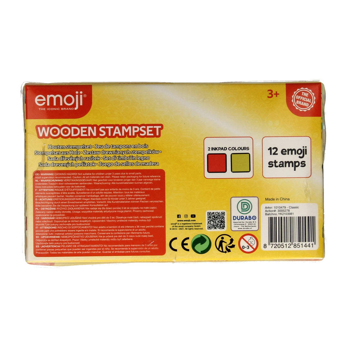 emoji wooden stamp set