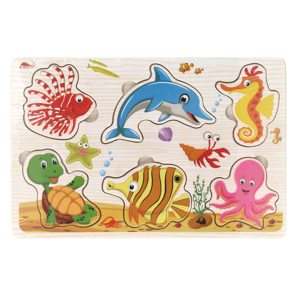 Wooden stud puzzle theme, 6 pcs.