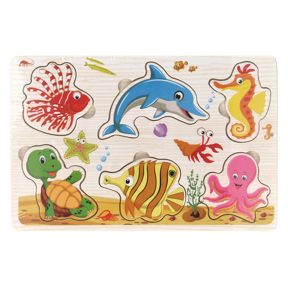 Wooden stud puzzle theme, 6 pcs.