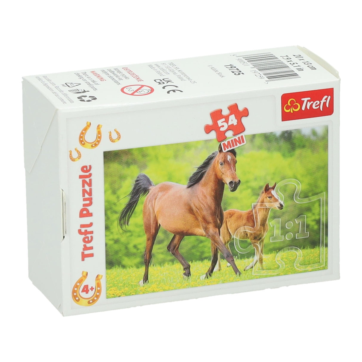 Mini puzzel paarden, 54st.