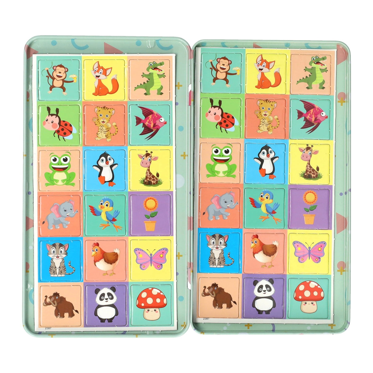 Intro magnetic travel game in tin memo