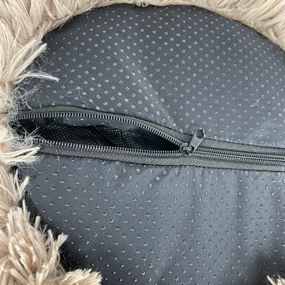 Foieiii Hundekorb Zenji entspannen Donut hellbraun