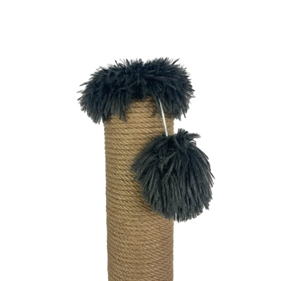 Foeiii grattant le poteau en peluche noir