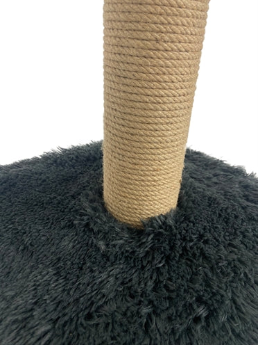 Foeiii grattant le poteau en peluche noir