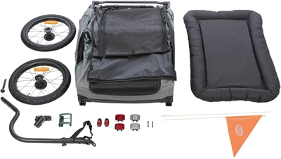 Trixie kolesarska prikolica siva žajbelj