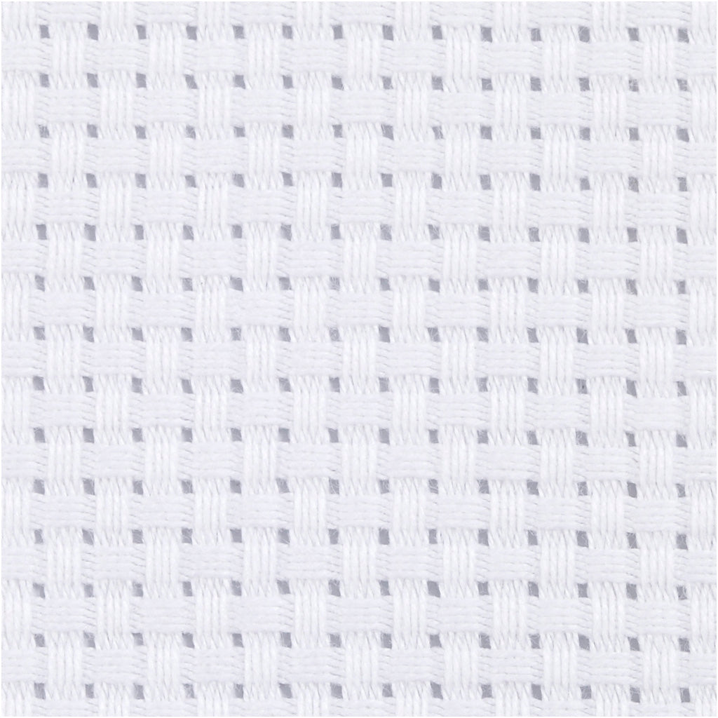 Creativ company aida, w: 150 cm, 35 squares per 10 cm, white, 3 m 1 piece