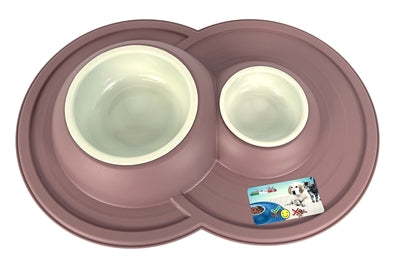 Glad kæledyr Mad om kæledyr Fodring Bucket Volcano Double Blush Pink