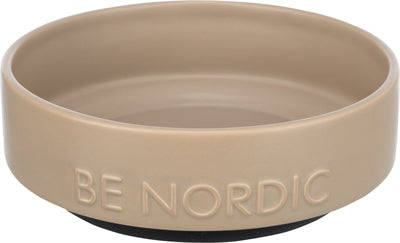 Trixie Be Nordic dog bowl ceramic rubber taupe