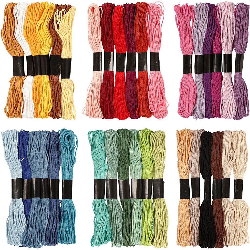 Creativ Company embroidery thread, thickness 1 mm, 252 balls, 1 box