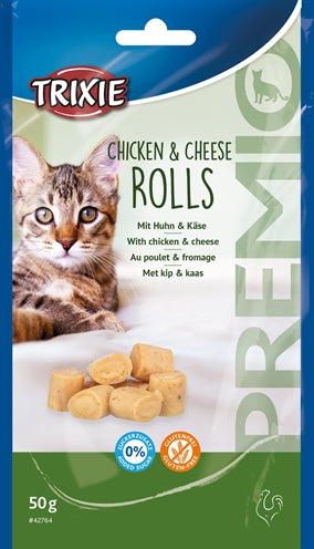 Trixie Premio Chicken Cheese Rolls for Cats Gluten Free