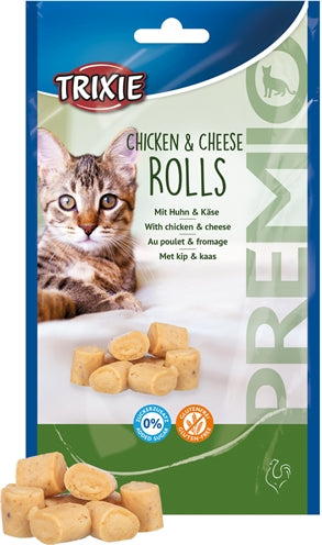 Trixie Premio Chicken Cheese Rolls for Cats Gluten Free