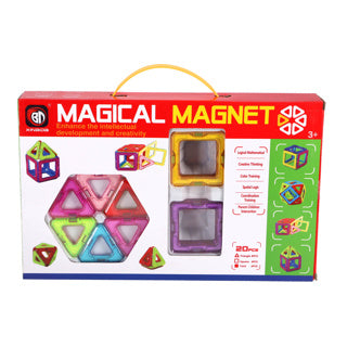 Science magnetic tiles various shapes 20 pieces 6.5 cm