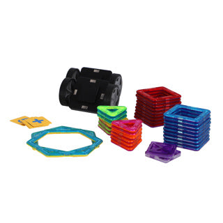 Science magnetic tiles various shapes 40 pieces 5.5 cm