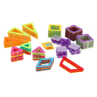 Science magnetic tiles various shapes 77 pieces 5.5 cm