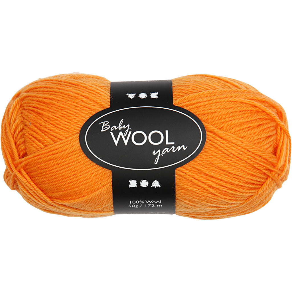 Creativ company baby yarn, length 172 m, orange, 50 g, 1 ball