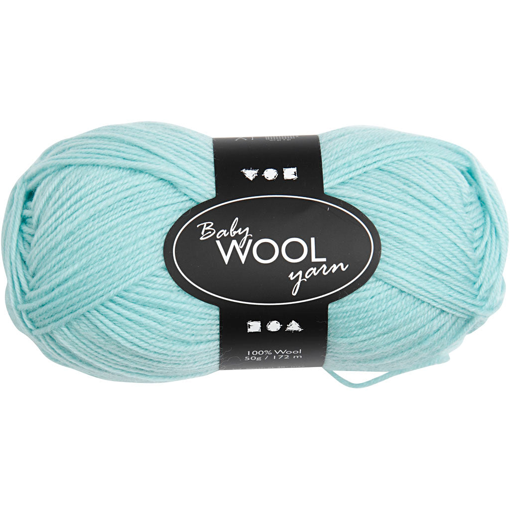 Creativ company baby yarn, l: 172 m, mint green, 50 g 1 ball