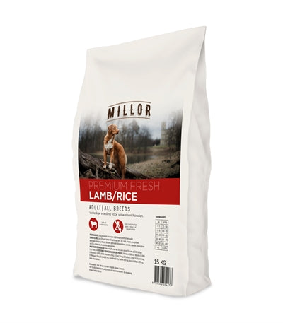 Millor Premium extruido de arroz de cordero para adultos fresco