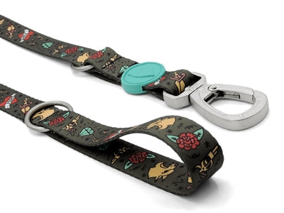 Morso Adjustable Dog Leash Recycled Ink Tank Green