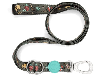 Morso Adjustable Dog Leash Recycled Ink Tank Green