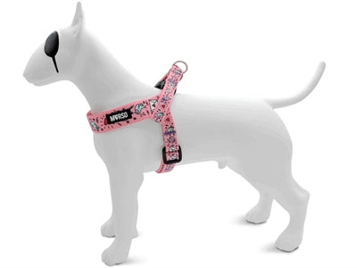 Morso Mini dog harness adjustable recycled sweet tweet pink