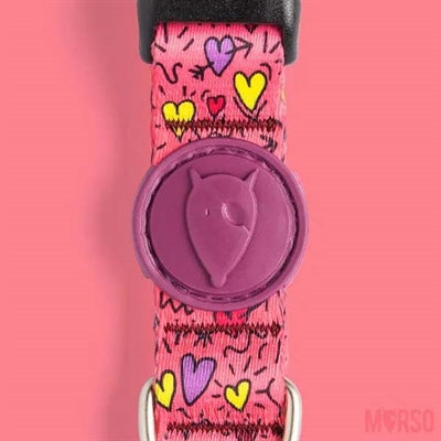 MORSO Collar Dog recyclé rose penser rose