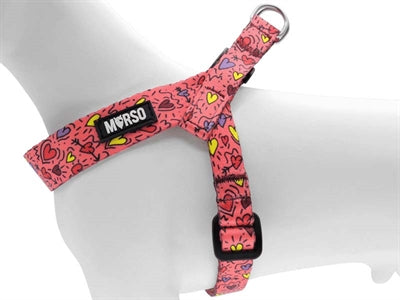 Morso Mini dog harness adjustable recycled pink think pink