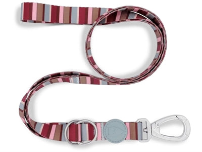 Morso Dog Leash Adjustable Recycled Skyline Red Pink