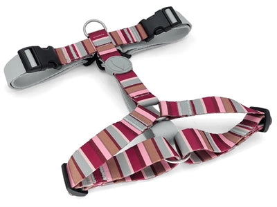 Morso Dog Harness H-Harness Recycled Skyline Red Pink