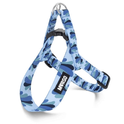 Morso Mini dog harness adjustable recycled splash blue