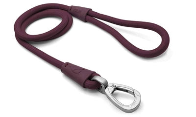 Morso dog leash soft rope recycled plum purple