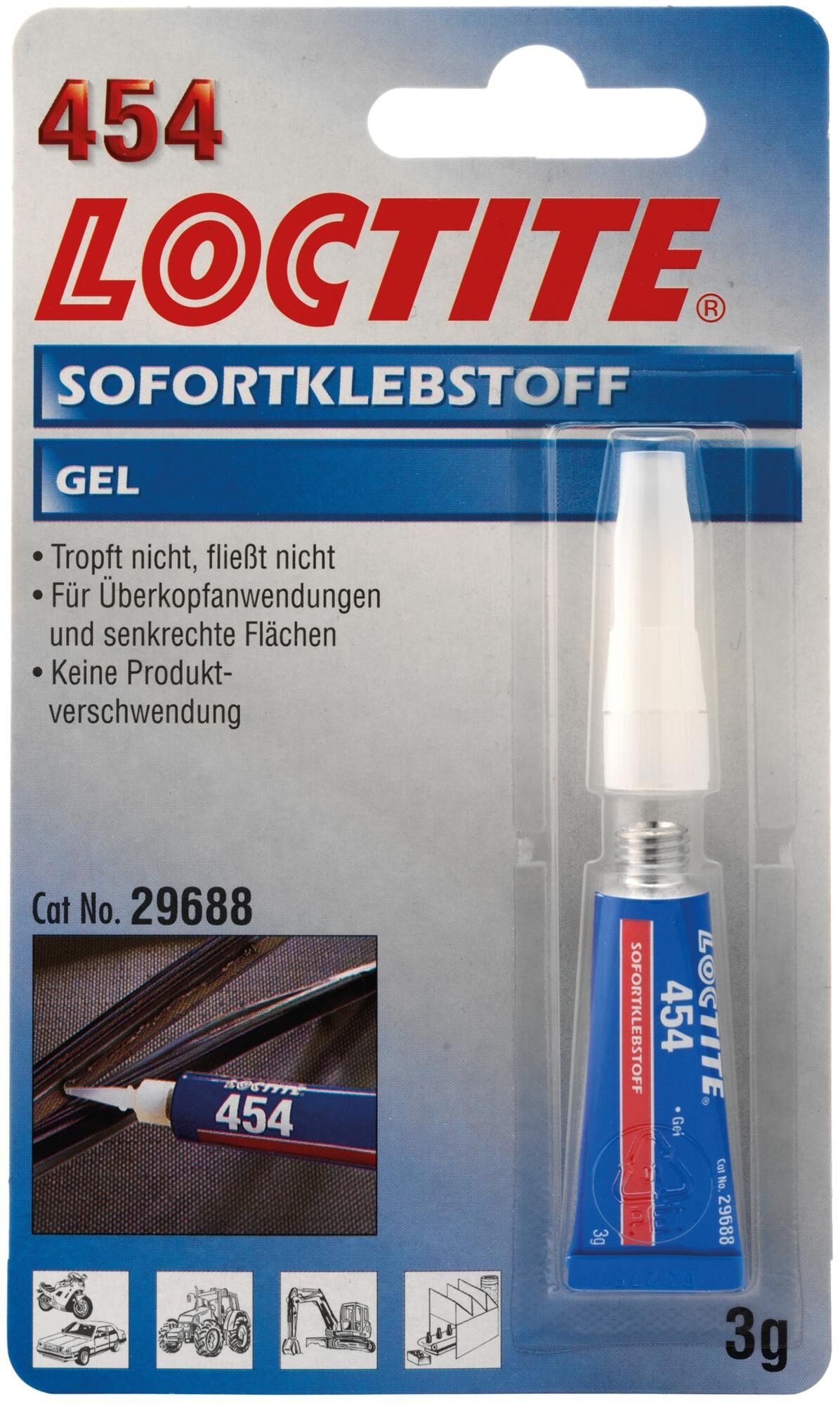 Loctite universal glue 454 second glue 3 gr. gel tube sb