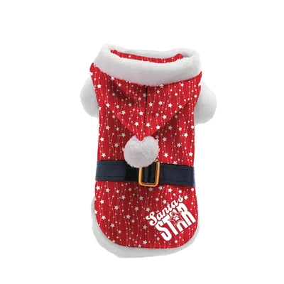 Plenty gifts Christmas dog coat Santa's star red
