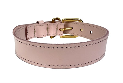 Sazzz Dog Collar Braveheart Leather Light Pink