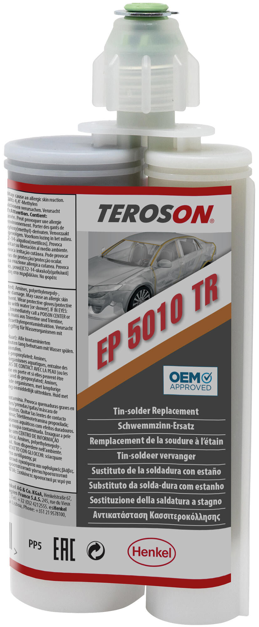 Teroson metaal vervanger terokal 5010 tr adhesive ep5010tr 200 ml